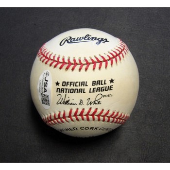 Darren Lewis Signed Official Rawlings National League Baseball JSA Authenticated