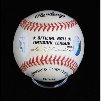 Eddie Mathews Signed Official National League Baseball JSA Authenticated