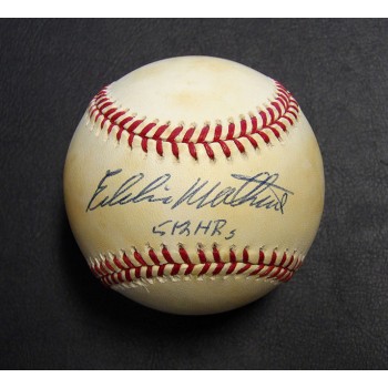 Eddie Mathews Signed Official National League Baseball JSA Authenticated 512 HR