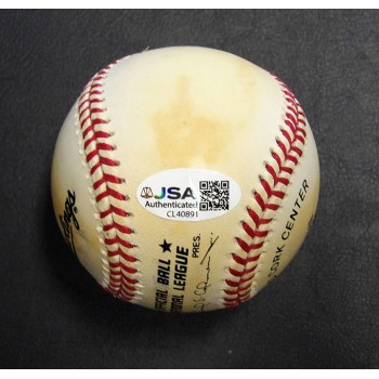Eddie Mathews Signed Official National League Baseball JSA Authenticated 512 HR