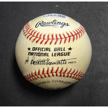 Lee Mazzilli Signed Rawlings National League Baseball JSA Authenticated Toned