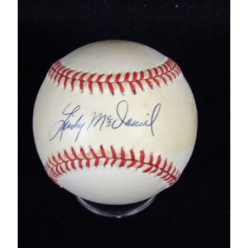 Lindy McDaniel Signed Official National League Baseball JSA Authenticated