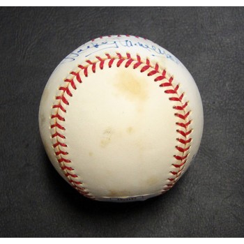 Mickey McDermott Signed Rawlings American League Baseball JSA Authenticated