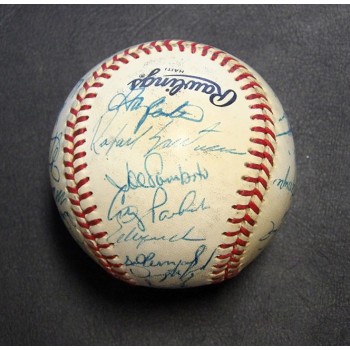 New York Mets 1985 Team Signed National League Baseball By 28 PSA Authenticated