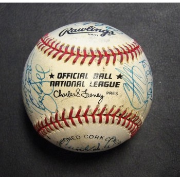 New York Mets 1985 Team Signed National League Baseball By 28 PSA Authenticated