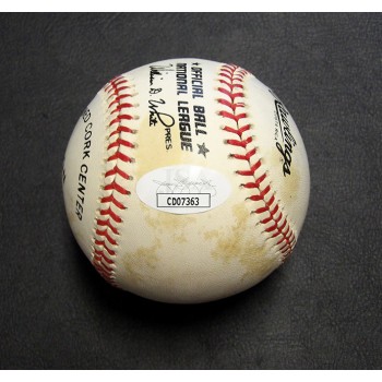 Stan Musial Signed Rawlings National League Baseball JSA Authenticated Toning