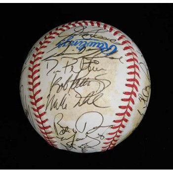 Texas Rangers 1993 Team Signed American League Baseball by 28 JSA Authenticated