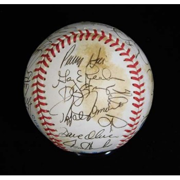 Texas Rangers 1993 Team Signed American League Baseball by 28 JSA Authenticated