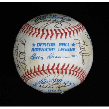 Texas Rangers 1993 Team Signed American League Baseball by 28 JSA Authenticated