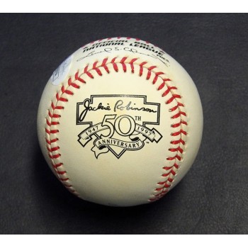 Bill Russell Signed Official NLB Jackie Robinson 50th Baseball JSA Authenticated