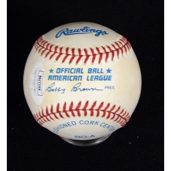 Herb Score Signed Official Rawlings American League Baseball JSA Authenticated
