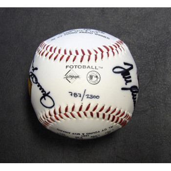 Tom Seaver Rollie Fingers Signed 1992 HOF Fotoball Baseball JSA Authentic /2300
