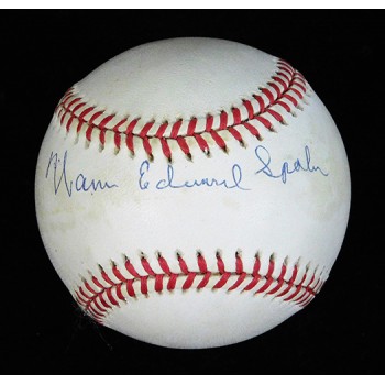 Warren Edward Spahn Signed Official National League Baseball JSA Authentication