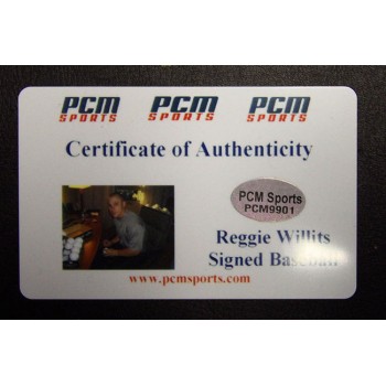 Reggie Willits Signed Rawlings MLB Major League Baseball JSA Authenticated