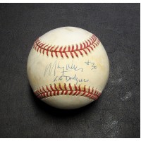 Maury Wills Signed Official National League Baseball JSA Authenticated Toned