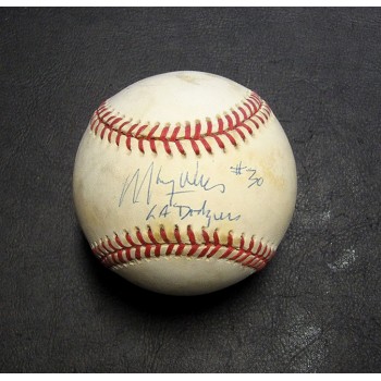 Maury Wills Signed Official National League Baseball JSA Authenticated Toned