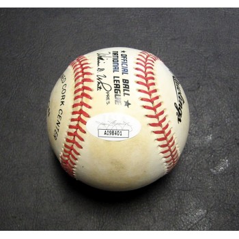 Maury Wills Signed Official National League Baseball JSA Authenticated Toned