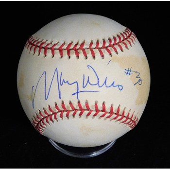 Maury Wills Signed ONLB Jackie Robinson 50th Ann. Baseball JSA Authenticated