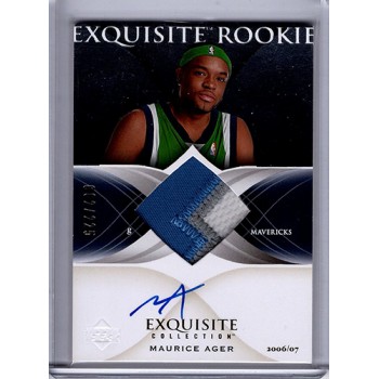 Maurice Ager 2006-07 Upper Deck Exquisite Rookie Collection Signed Card /225 67