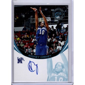 Rodney Carney Memphis Tigers 2006 Press Pass Blue Autographed Card 37/50