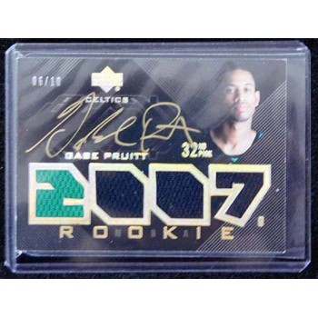 Gabe Pruitt Boston Celtics 2007-08 Upper Deck Black Gold Auto Patch Card /10 #86