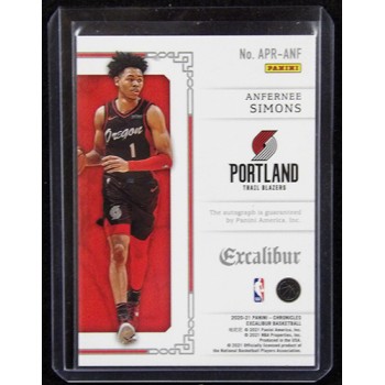 Anfernee Simons Signed 2020-21 Panini Chronicles Excalibur Apprentice #APR-ANF