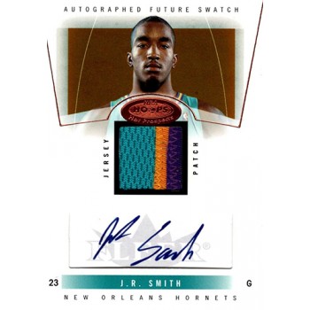 JR Smith 2004-05 Fleer NBA Hoops Hot Prospects Autograph Patch Card #84 106/350