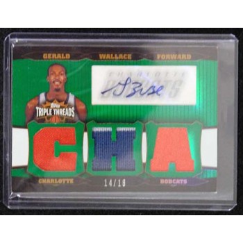 Gerald Wallace Autographed 2007 Topps Triple Threads 14/18 Card TTRA-53