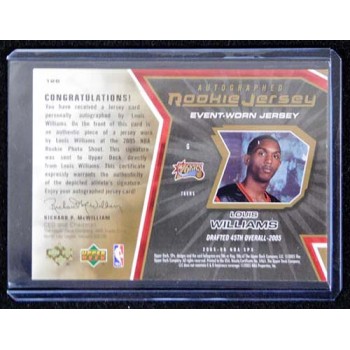 Louis Williams Philadelphia 76ers 2005-06 SPX Signed Rookie Card #126 791/1499