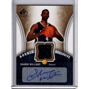 Shawne Williams 2006-07 Upper Deck SP Authentic Exclusive Signed Card /60 #RE-WI
