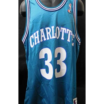 Alonzo Mourning Charlotte Hornets Signed Authentic Jersey JSA Authenticated