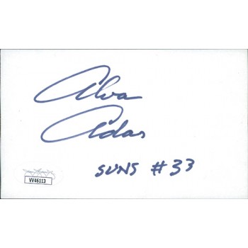 Alvan Adams Phoenix Suns Signed 3x5 Index Card JSA Authenticated