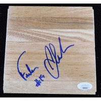 Furkan Aldemir Philadelphia 76ers Signed 6x6 Floorboard JSA Authenticated