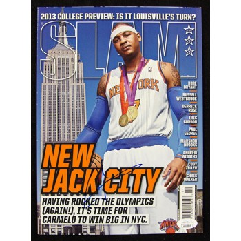 Carmelo Anthony New York Knicks Signed Slam Nov 2012 Magazine JSA Authenticated