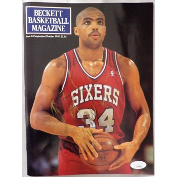 Charles Barkley Philadelphia 76ers Signed Beckett Monthly Magazine JSA Authentic