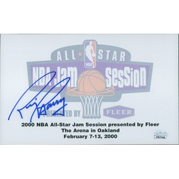 Rick Barry Signed 5x8 2000 NBA All-Star Autograph Card JSA Authenticated