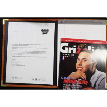 Mike Bibby Vancouver Grizzlies Signed Spalding Legal Pad Folder JSA Authentic