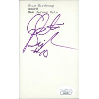 Otis Birdsong New Jersey Nets Signed 3x5 Index Card JSA Authenticated