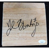 Joel Bolomboy Utah Jazz Signed 6x6 Floorboard JSA Authenticated