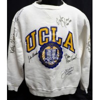 UCLA Bruins Coaches Signed Sweatshirt JSA Authenticated Wooden Wilkes Vermeil