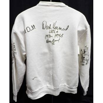UCLA Bruins Coaches Signed Sweatshirt JSA Authenticated Wooden Wilkes Vermeil