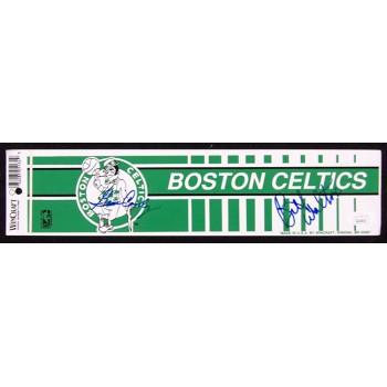 Boston Celtics Bill Walton Gene Conley Signed 3x12.5 Bumper Sticker JSA Authen