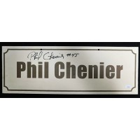 Phil Chenier Signed 7x20 Name Plate Convention Sign JSA Authenticated