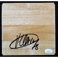 Victor Claver Portland Trail Blazers Signed 6x6 Floorboard JSA Authenticated