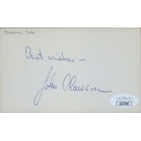 John Clawson Olympic Basketball Player Signed 3x5 Index Card JSA Authenticated
