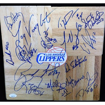 Los Angeles Clippers 1995-96 Team Signed 12x12 Floorboard JSA Authenticated