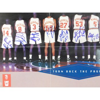Los Angeles Clippers Signed 1992-93 Team 15x30 Poster by 11 JSA Authenticated