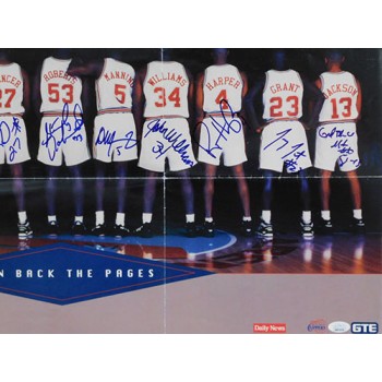 Los Angeles Clippers Signed 1992-93 Team 15x30 Poster by 11 JSA Authenticated