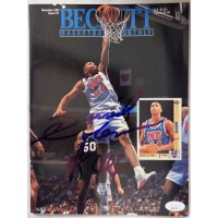 Derrick Coleman New Jersey Nets Signed Beckett Magazine JSA Authenticated