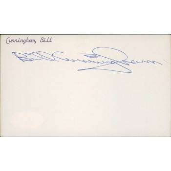 Billy Cunningham Philadelphia 76ers Signed 3x5 Index Card JSA Authenticated